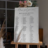 Mirror Silver Acrylic Seating Chart